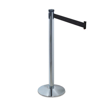 Tatco Adjusta-tape Crowd Control Stanchion Posts Only, Polished Aluminum, 40" High, Silver, 2-box freeshipping - TVN Wholesale